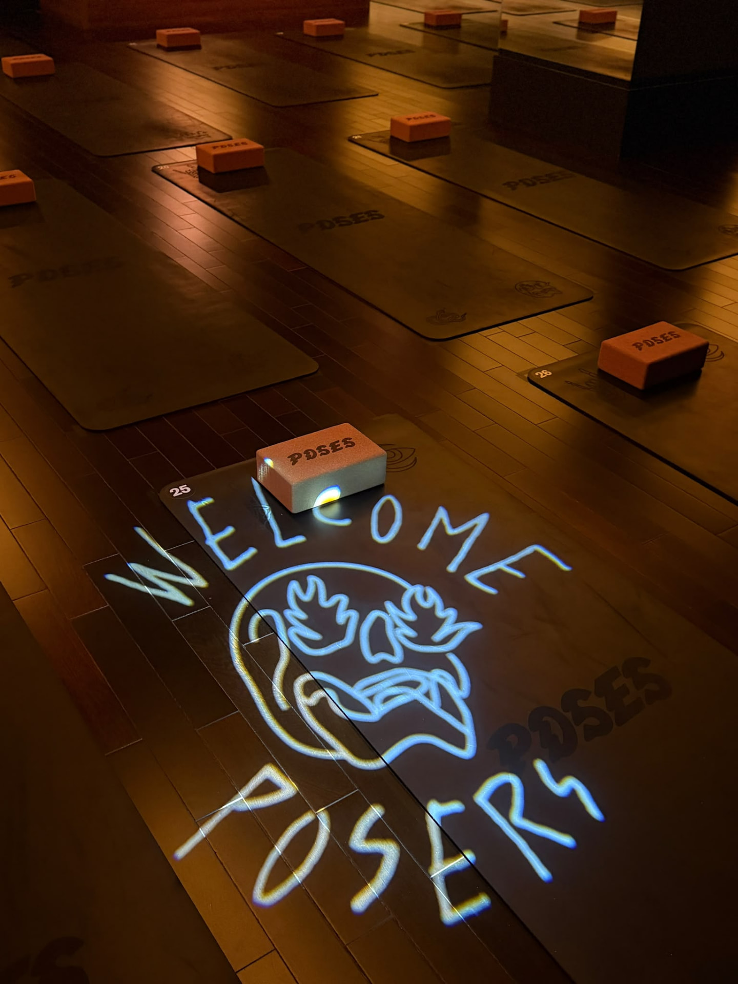 Projection lumineuse Welcome POSES
